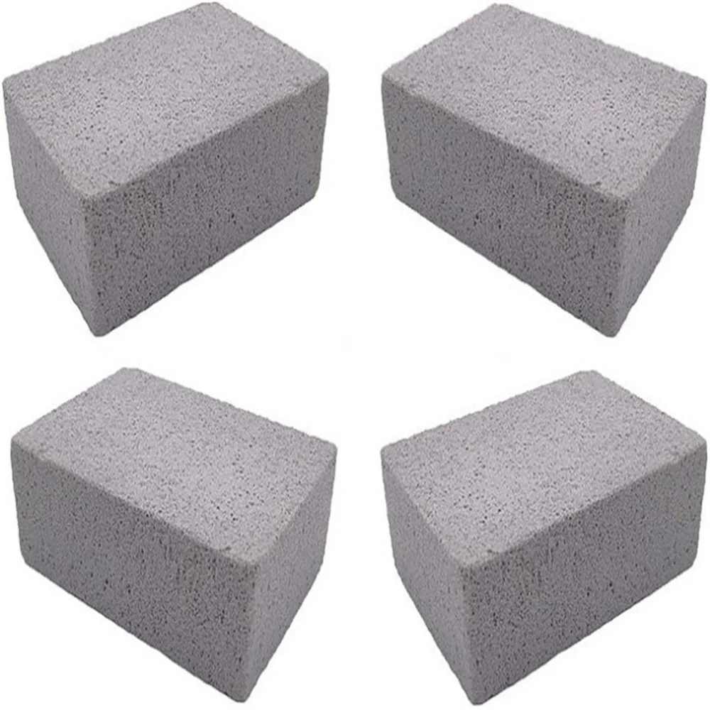 4Pcs Barbecue Cleaning Brick Small Gray Bricks Pumice Stone Household Outdoor BBQ Tool Brush Window Cleaner Kitchen Items