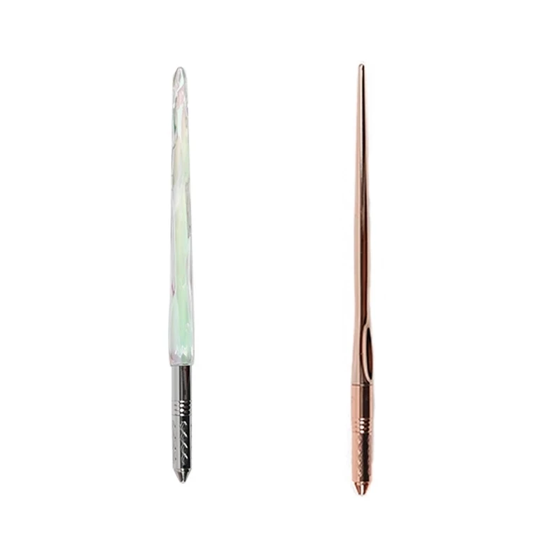 

1pcs Non-Slip Metal alloy Manual Tattoo Pen Microblading Permanent Makeup Eyebrow Eyeliner Lips for Round/Light Oxygen Needles