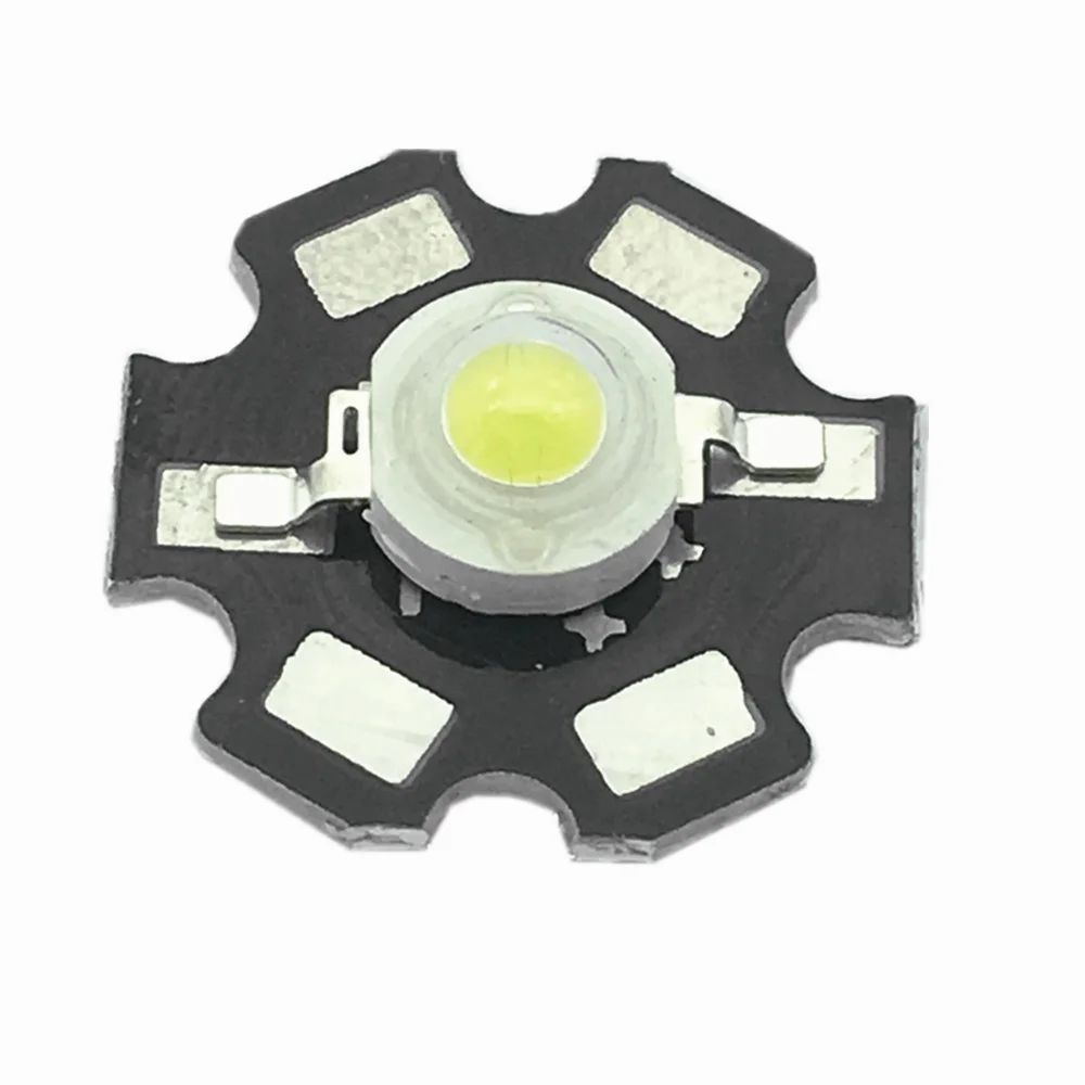 10PCS 1W 3W High Power cool/warm white 3500k 4500k 6500k 10000k 20000k-30000k LED Chip + 20mm star pcb