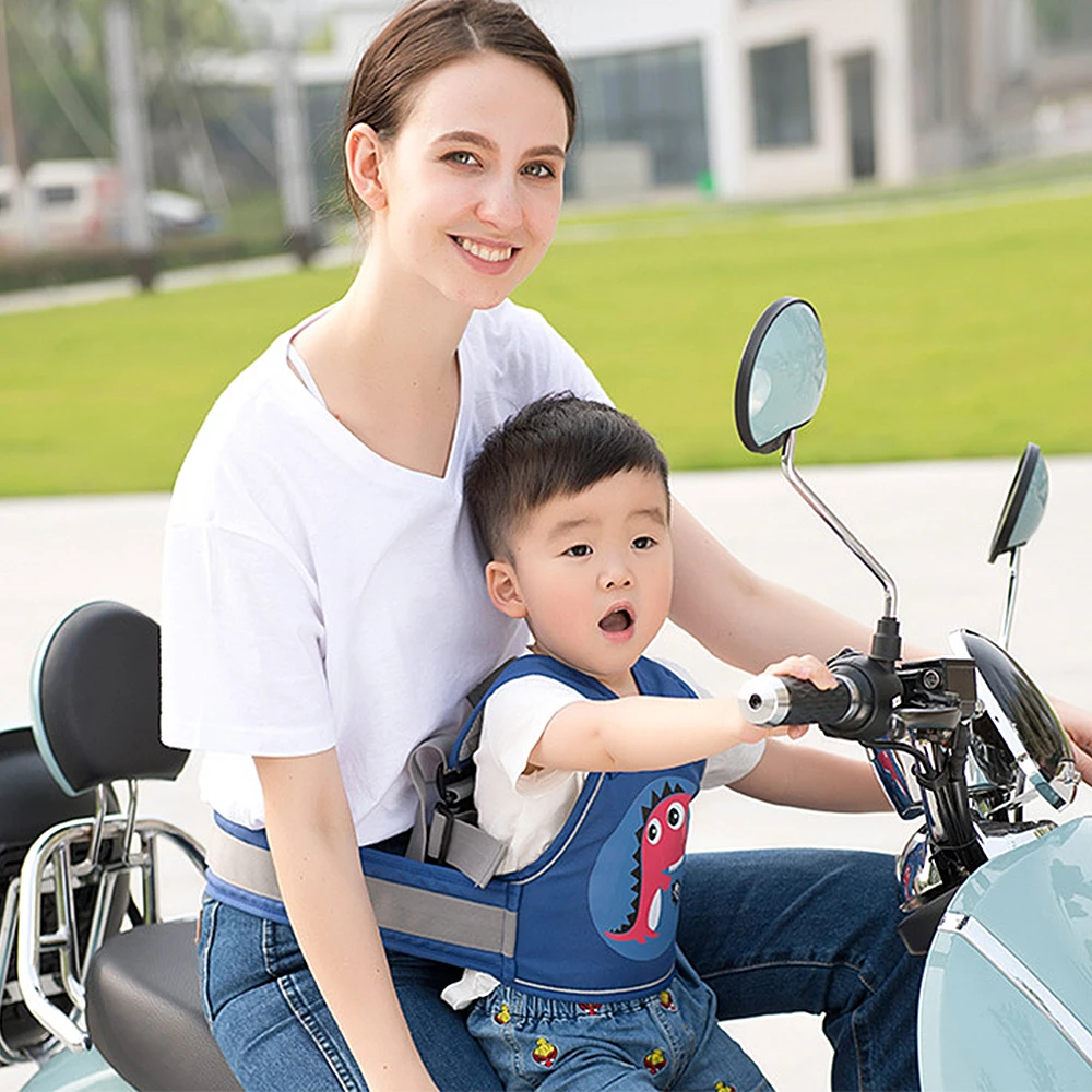 Adjustable Motorcycle Safety Belt For Children Kids Scooter Strap Baby Carrier Seat Belt Boys Girls Electromotor Trailer Bike