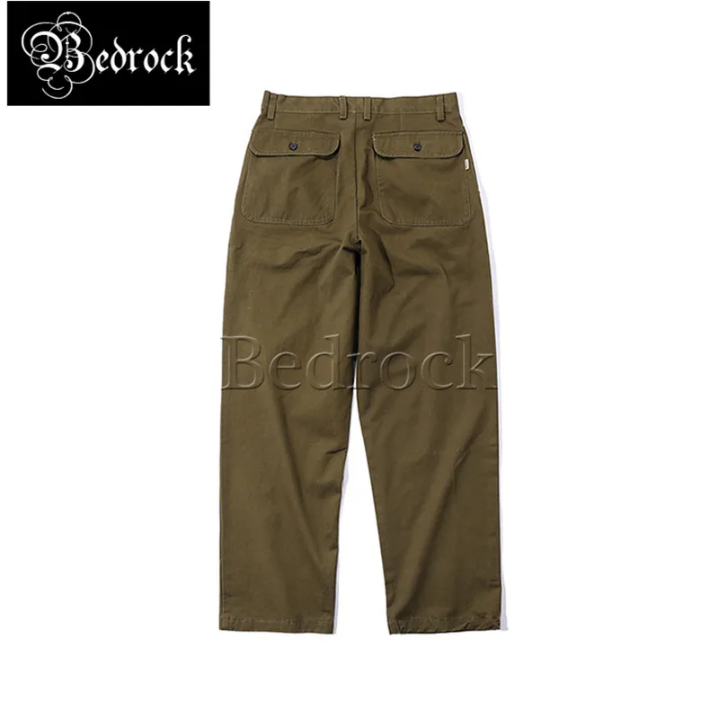 MMC High Quality vintage Heavy Industry High Waist green Army Casual Pants Ami Kaji Straight Leg Military trousers n701