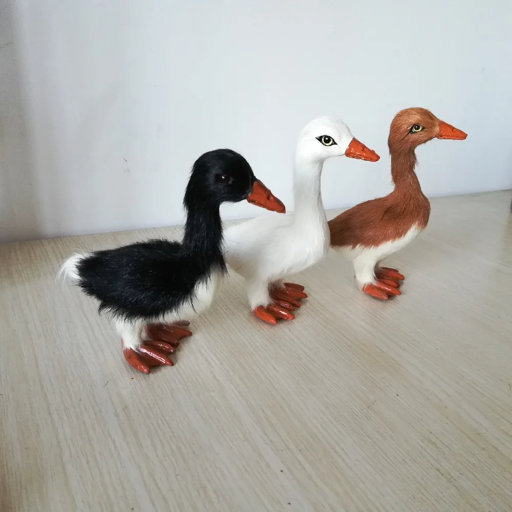 Brinquedo da vida real pato selvagem modelo duro 13x12cm, plástico & peles pato adereço artesanato decoração para casa brinquedo do bebê presente de natal w2069