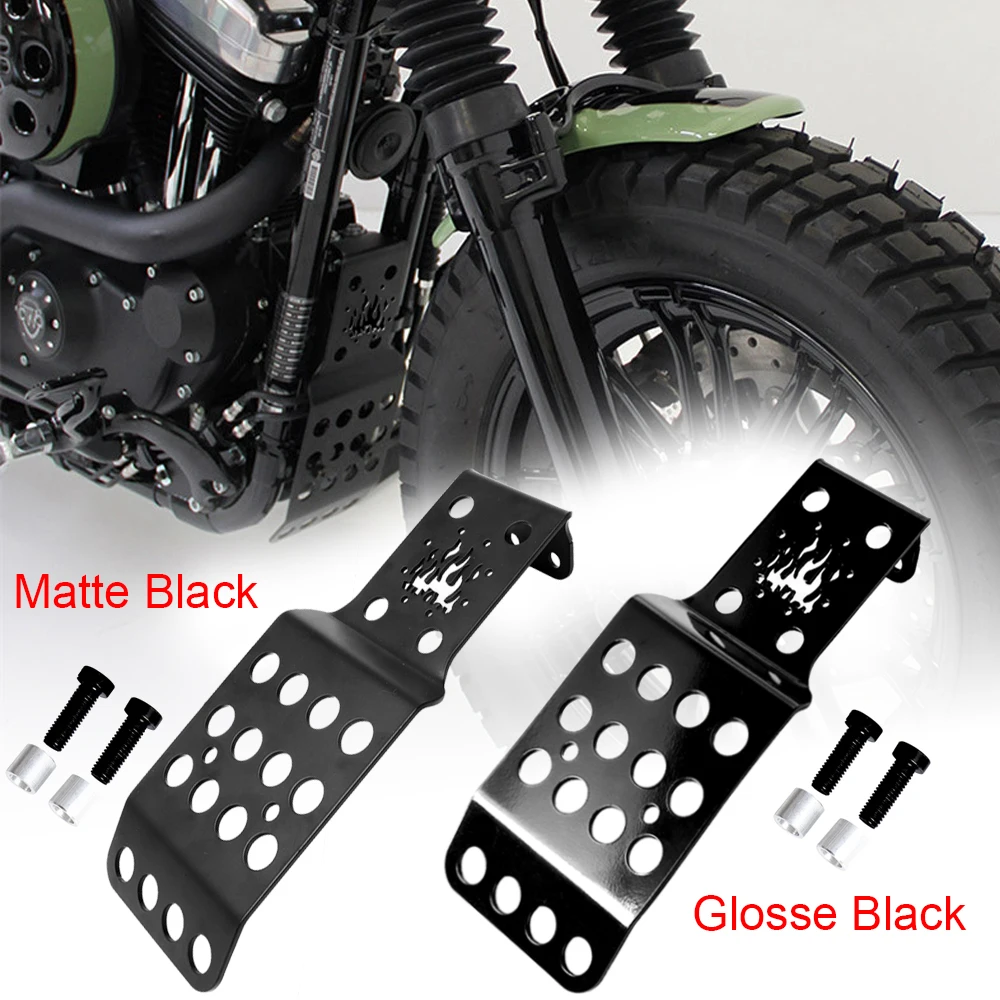 

Motorcycle Front Engine Guard Protector Lower Chin Fairing Spoiler Cover Black For Harley Sportster Iron XL 883 1200 48 72