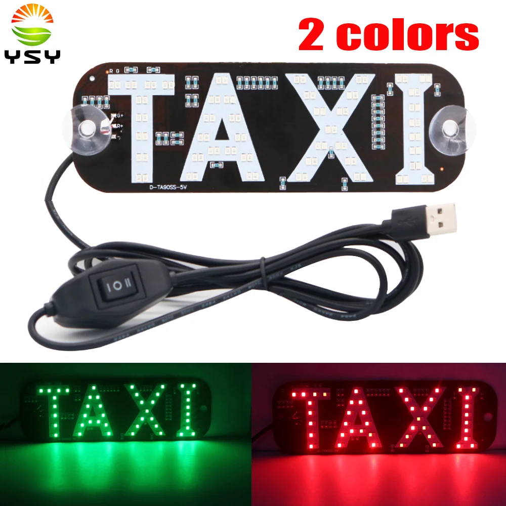 YSY 50pcs NEW Taxi with USB 2 colors Taxi Panel Libre Signal Light Windscreen Cab indicator inside Lamp Windshield Lamp DC5V