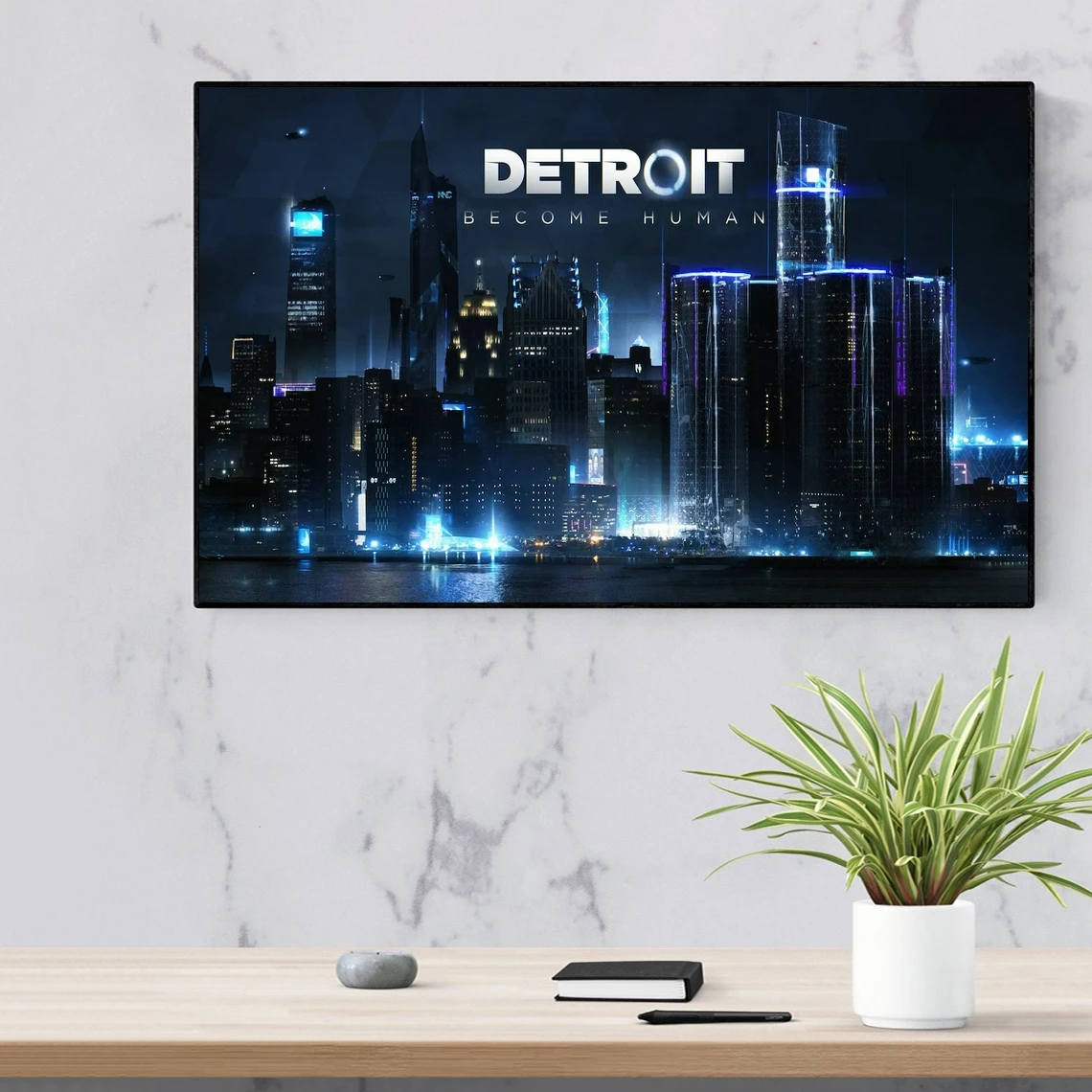 Detroit Become Human 2 Game Poster Art Print Canvas Painting Wall Pictures Living Room Home Decor (No Frame)