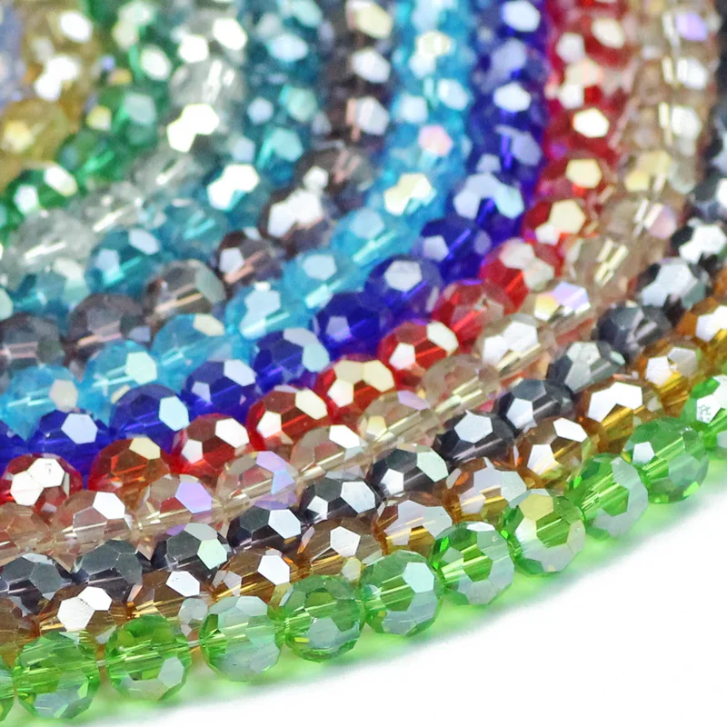 JHNBY Ball Faceted Austrian crystal beads 8mm 30pcs High quality Round sphere shape Loose beads for jewelry making bracelet DIY