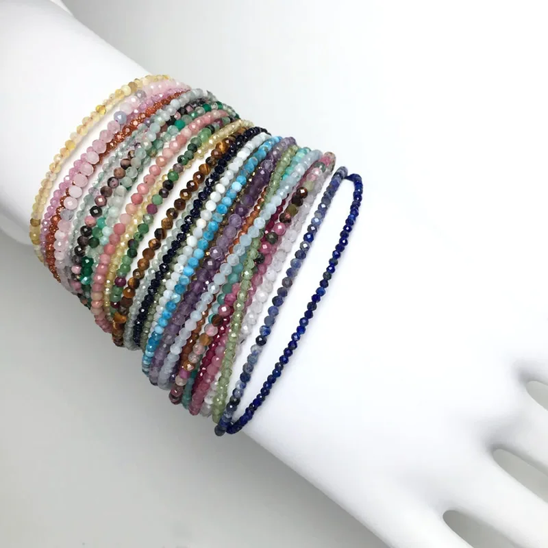 Natürlicher Kristallquarz-Achat-Turmalin-Stein, 2–3 mm, Schneidperlen, Mini-Halsketten, Armband eignen sich für Geschenke für Männer und Frauen – Detail 12