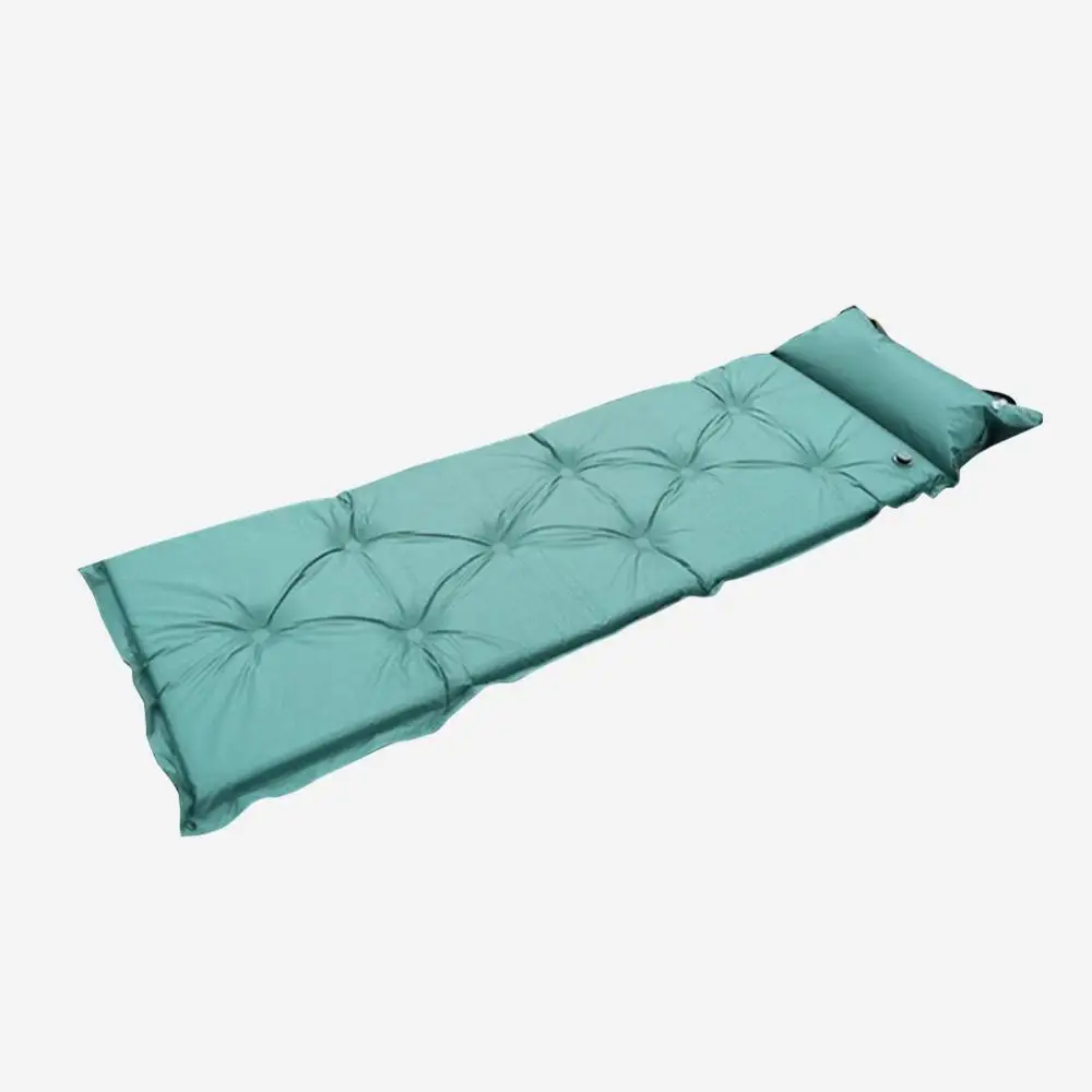 Polyester + PVC Single Fold-able Inflating Outdoor Camping Roll Inflatable Bed Sleeping Mattress  Self-inflating Camping Mat