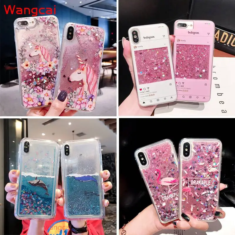 Unicorn Liquid Case For Xiaomi Redmi 9 8A 7 7A 6 S2 Cover Quicksand Case For Redmi K30 Note 9s 9 8 8T 7 6 5 Pro Max 5 Plus Cover