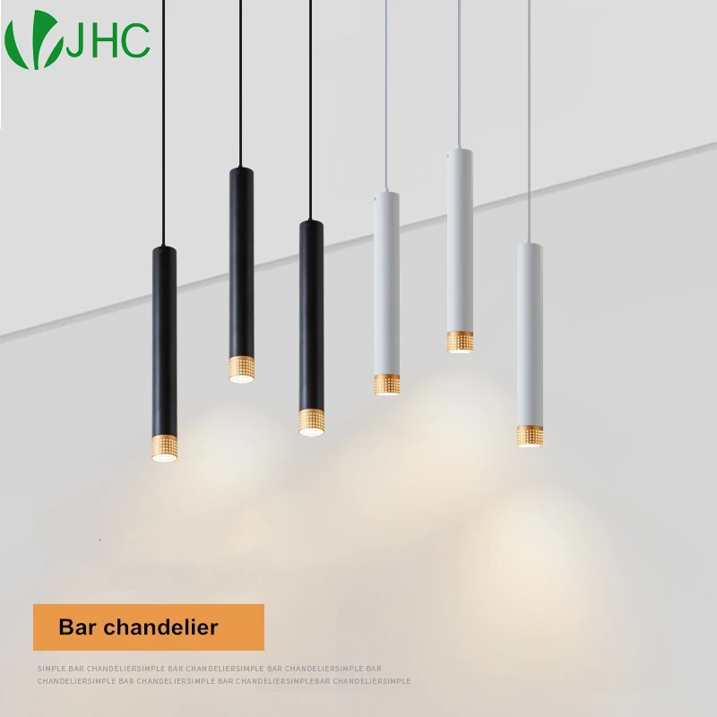 

Dimmable led bar table chandelier spotlight 5W/7W/9W single head lengthened dining room light long tube cylindrical downlight