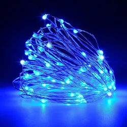 Dimmable 11m/21m/31m Blue LED Outdoor solar String Lights Fairy Holiday Christmas Party Garland Solar Garden Waterproof Lights