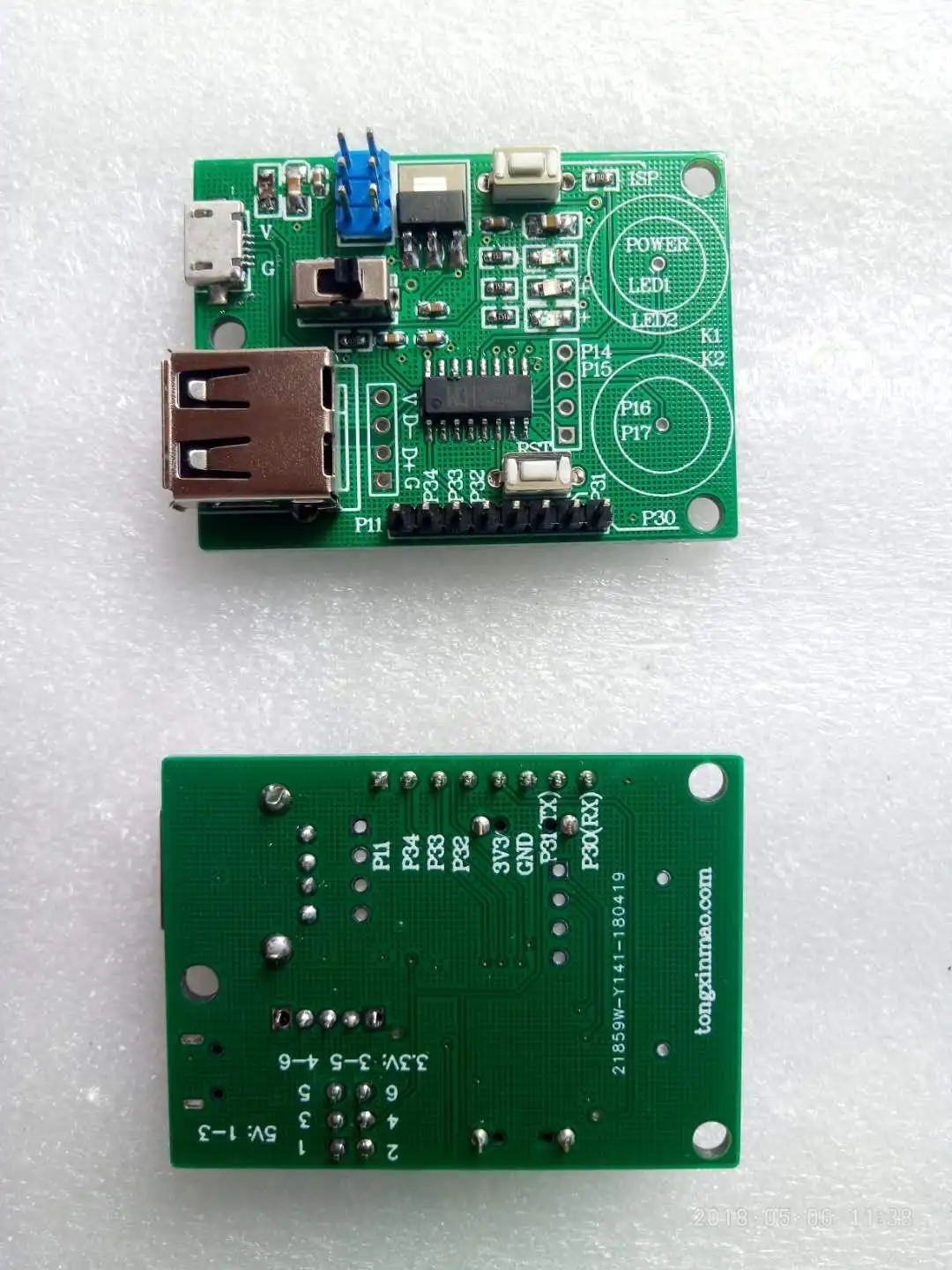 CH554G Evaluation Board Entwicklung Bord USB HOST/GERÄT USB Touch Screen