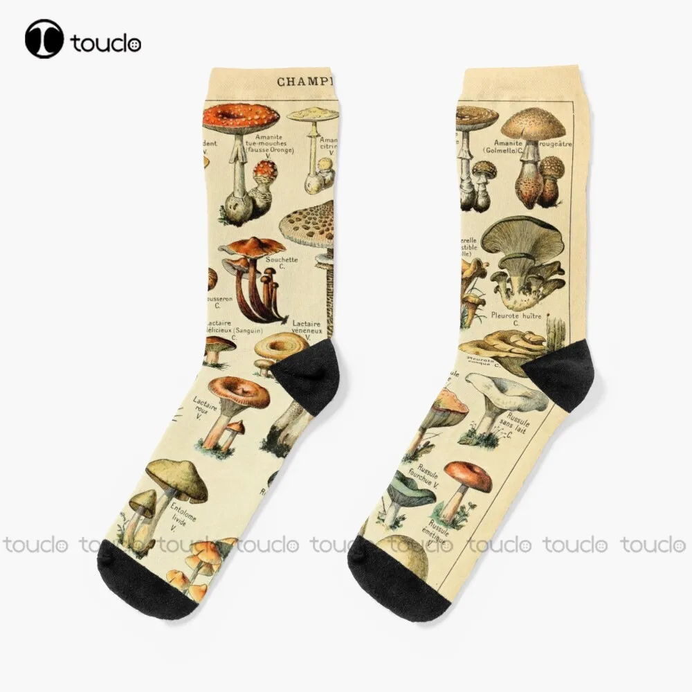 

New Mushrooms Psychedelic Trippy Mushroom Nature Shrooms Socks Warm Socks Personalized Custom Unisex Adult Socks