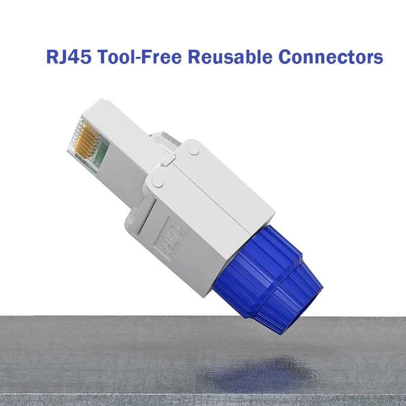 RJ45 Plug Tool-less No Crimp Connectors Ethernet Cable Tool-free Crystal Head Plug Cst6A Cat6 RJ45 Connector