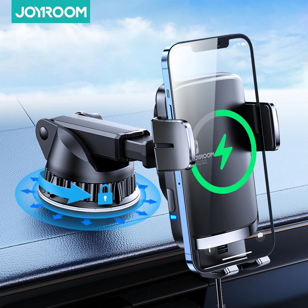 Joyroom Car Wireless Charger Phone Holder Automatic Fast Wireless Charging For iPhone 13 12 Samsung S20 Car Phone Holder Charger