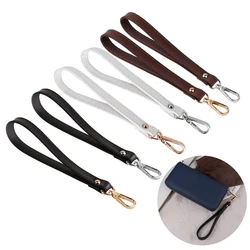 1 echtem Leder Tasche Griff Armband Hände-Freies Geldbörse Brieftasche Strap Abnehmbare Handgelenk Gurt für Griff Tasche Clutch Bag zubehör