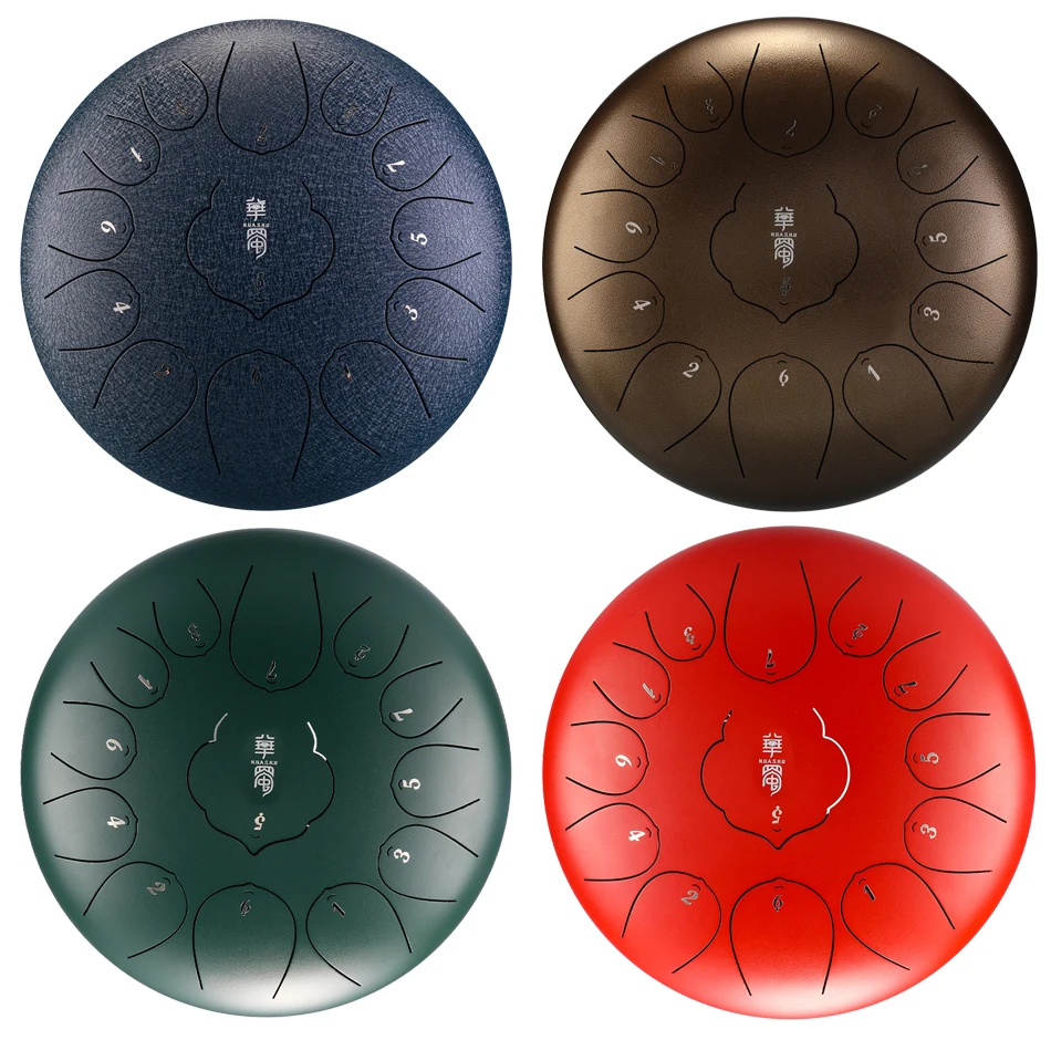 Handpan drum 12 Inch 13 Tone Steel Tongue Drum Hand Pan Drum With Padded Drum Bag And A Pair Of Mallets huedrum Yoga Meditation