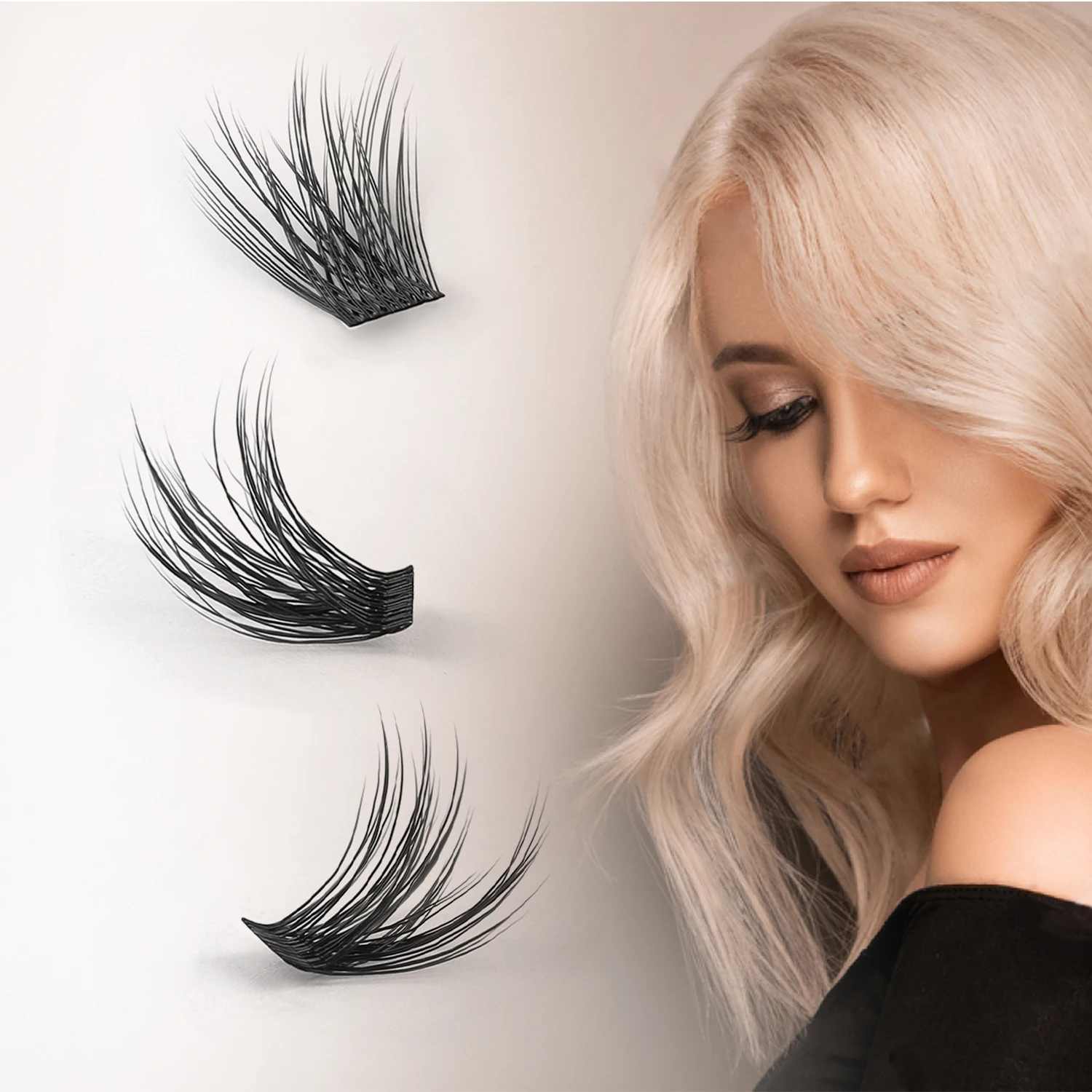 ETVITE Cluster Lashes 120 PCS C/D Curl Individual Lashes Segmented Lashes Clusters DIY Eyelash Extension 3D False Eyelashes