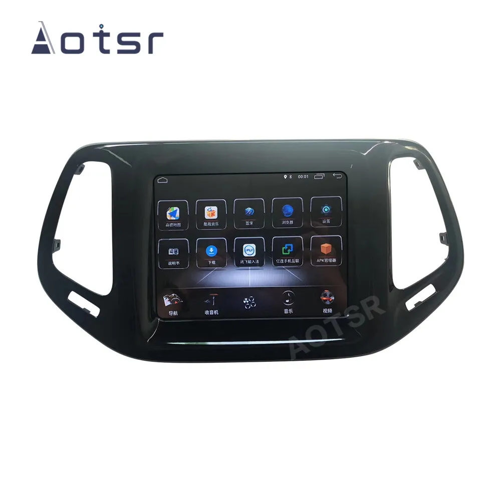 AOTSR Android 10 Car Radio For Jeep Compass 2016 2017 2018 2019 Multimedia Player GPS Navigation DSP CarPlay AutoRadio 8.4