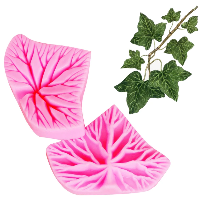 M364  Lvy Leaf Petal Flower Veiners Silicone Molds Fondant Sugarcraft Gumpaste Resin Clay Water Paper Cake Decorating Tools