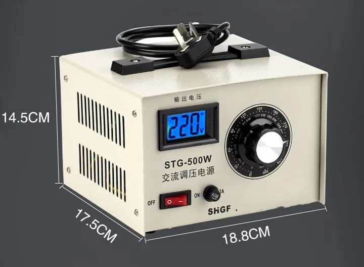 STG-500W single-phase voltage regulator 220v AC voltage regulating contact 0-300v power voltage regulating transformer 500W