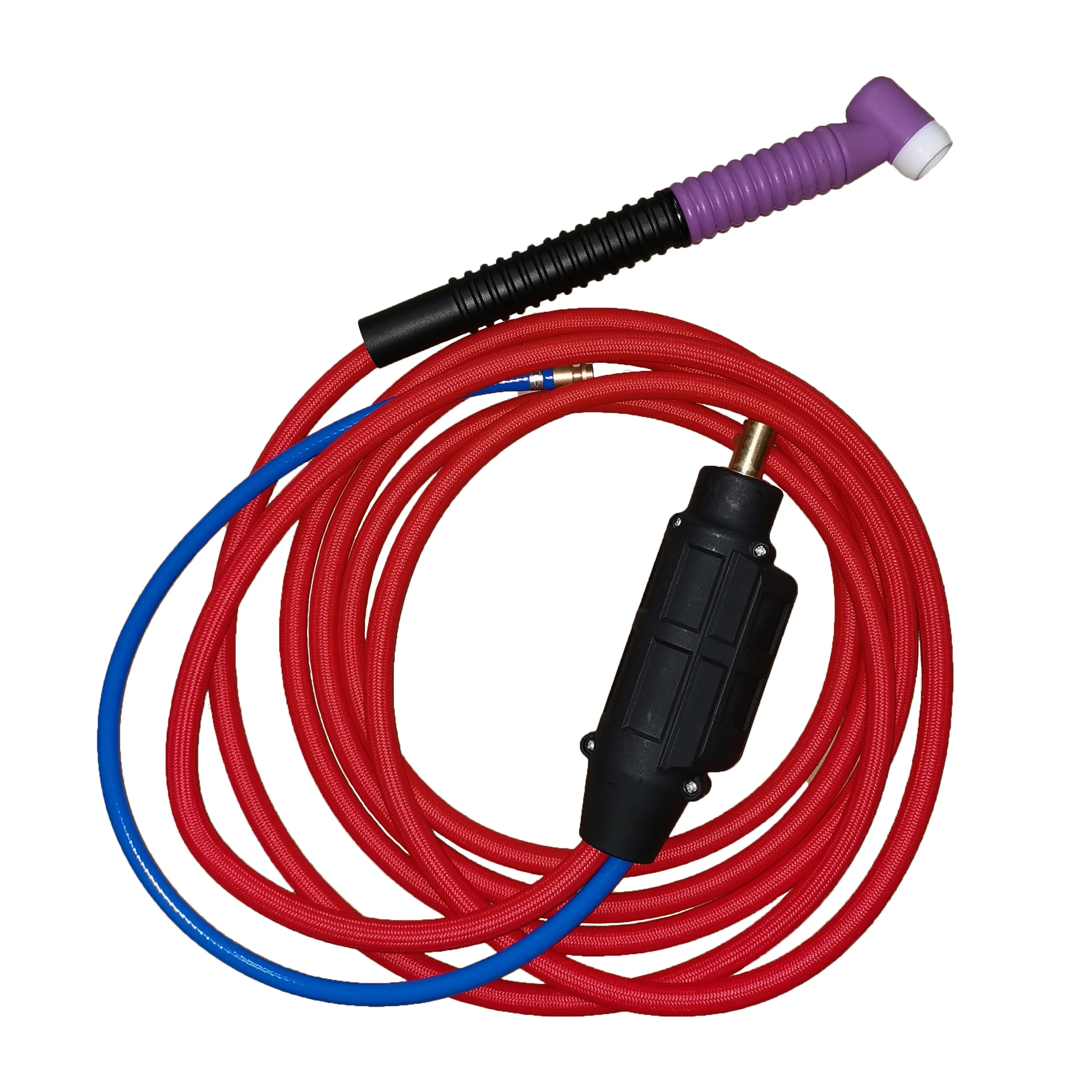 70 ° WP17 Flex Body 4M สีแดงนุ่มสายเชื่อม Tig 35-70 Euro Connector 70องศา