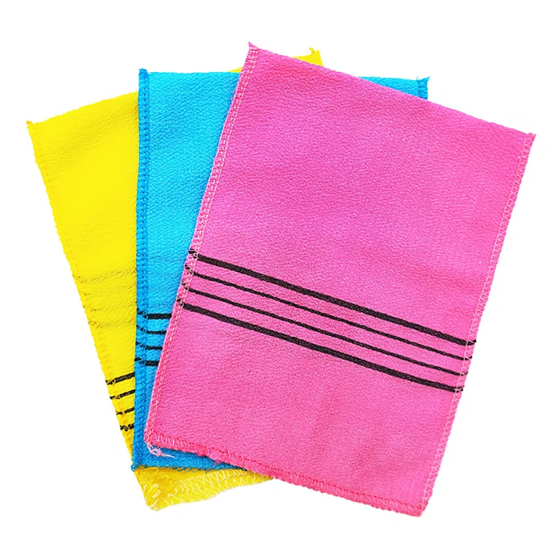 1/3pcs/lot Double-sided Towel Korean Exfoliating Body Scrub Shower Towel Coarse Grain Brush Coarse Sand Double-sided Towel