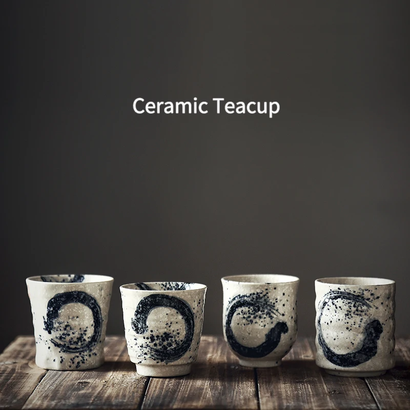 Japanese Style Teacup Water Cup Stoneware Ceramic Hand-painted Kungfu Teacup Cuisine Drinkware