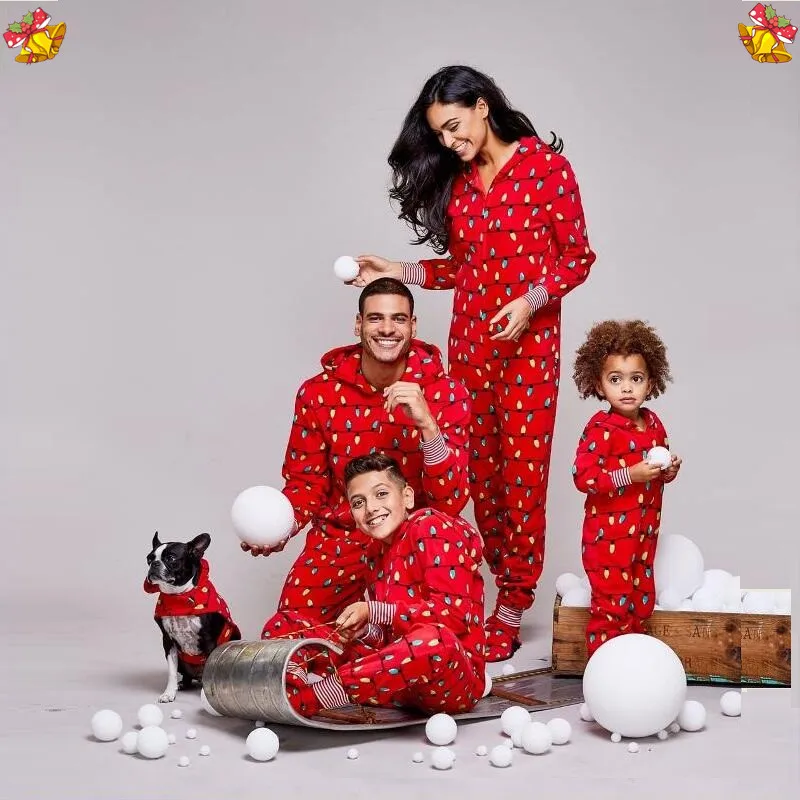 2022 Family Christmas Pajamas Deer Adult Kid Jumpsuit Pajamas Clothes Cotton Family Looking Jumpsuit Pajamas Set Outfits