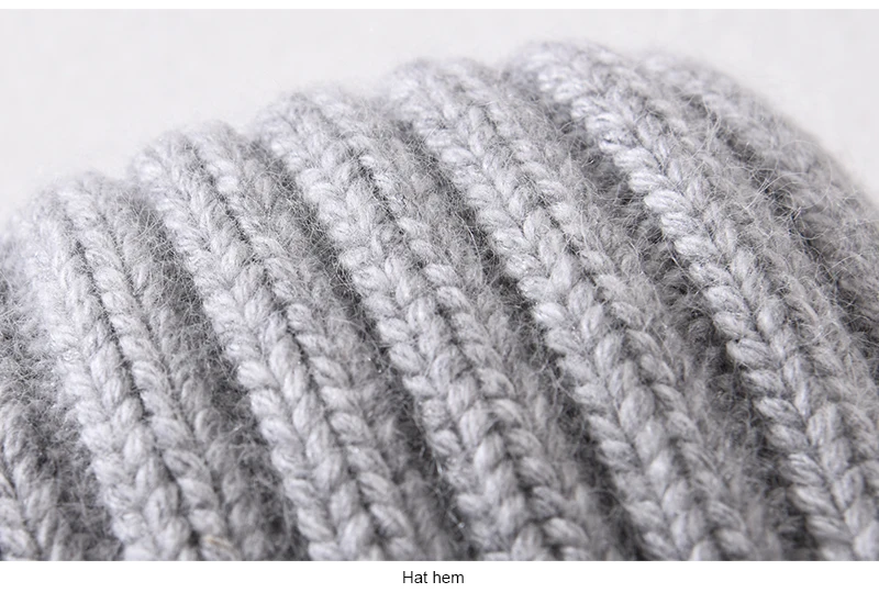 Winter-Seidensatin-gefütterte Beanie-Mütze für Damen und Herren, Unisex, dicke, klobige Mütze, gestreift, warm, weich, hochwertige Kaschmir-Strickmütze – Detail 38