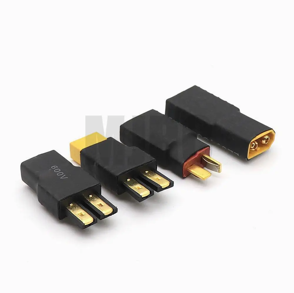 5 Pcs Zero Wire Male Female TRX Trax to T Plug Deans Style No Wire Connector Battery Adapter to XT60 plug