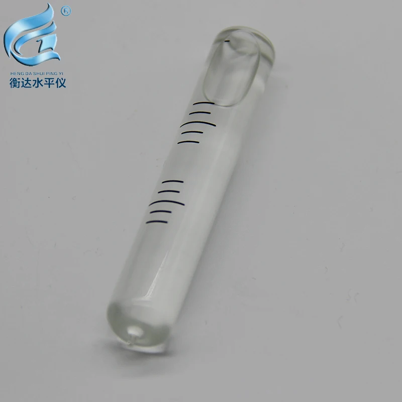 Nivel de alta precisión todo el vidrio 60 "/2mm nivel de burbuja horizontal mini nivel de burbuja tamaño 10*58mm