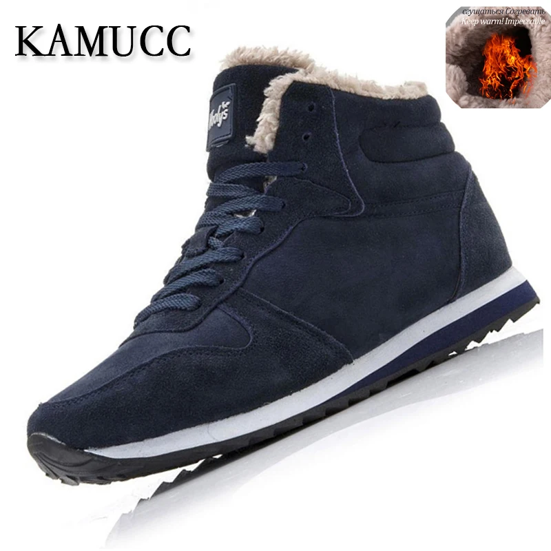 

Men boots Men's Winter Shoes Fashion Snow Boots Shoes Plus Size Winter Sneakers Ankle Men Shoes Winter Boots Black Blue Footwear