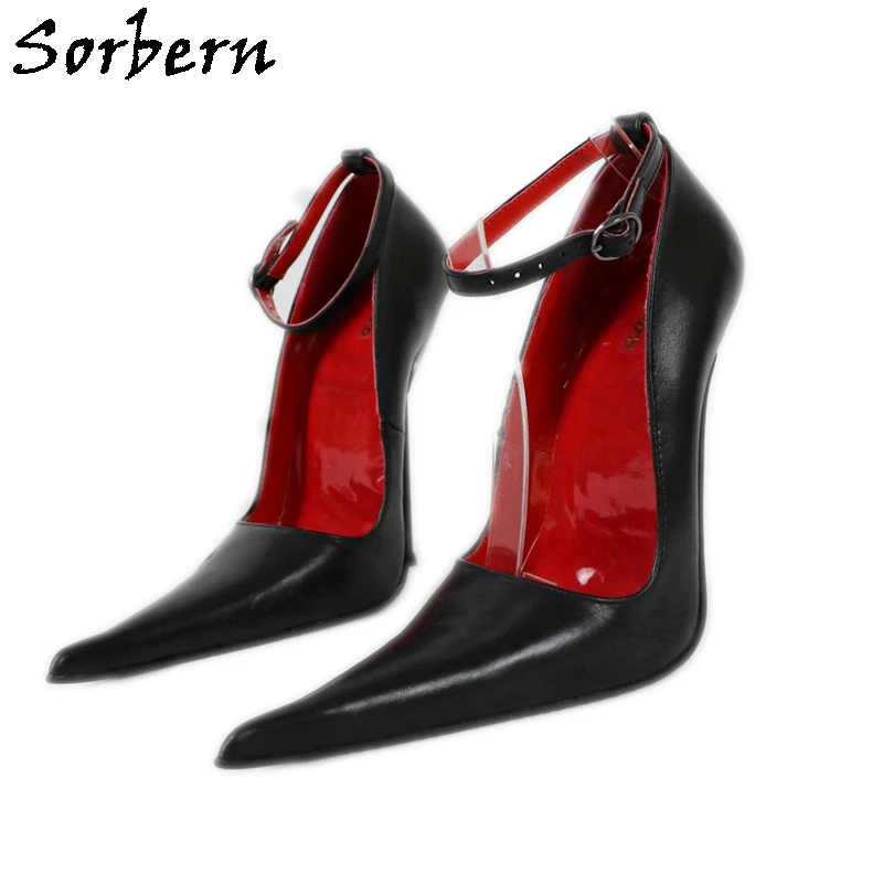 

Sorbern Sexy Itlay Style Women Pumps Long Pointy Toes Stilettos Steel High Heels 14Cm 16Cm Genuine Leather Night Club Party Heel