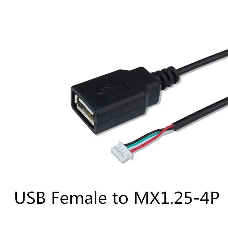 1PCS 30CM USB Female Jack To XH2.54 PH2.0 Dupont 2.54 4P Wire Cable Harness