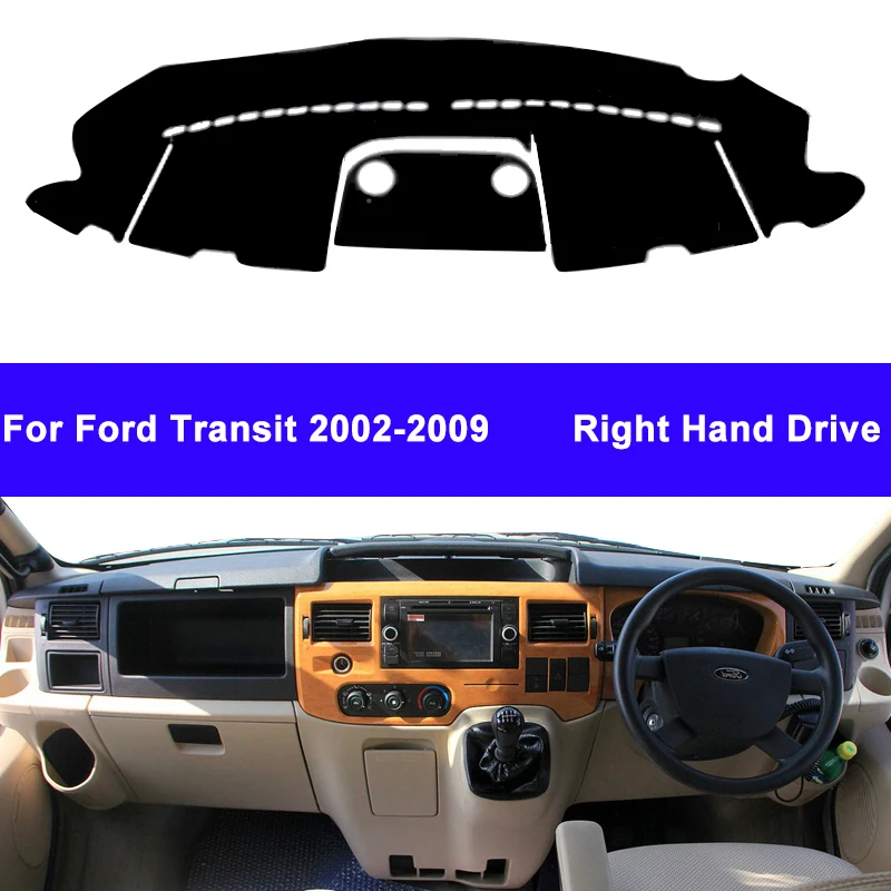 Auto Car Dashboard Cover DashMat Carpet Cape For Ford Transit 2002 - 2009 Center Console Protector Sun-Shade 2008 2007 2006 2005