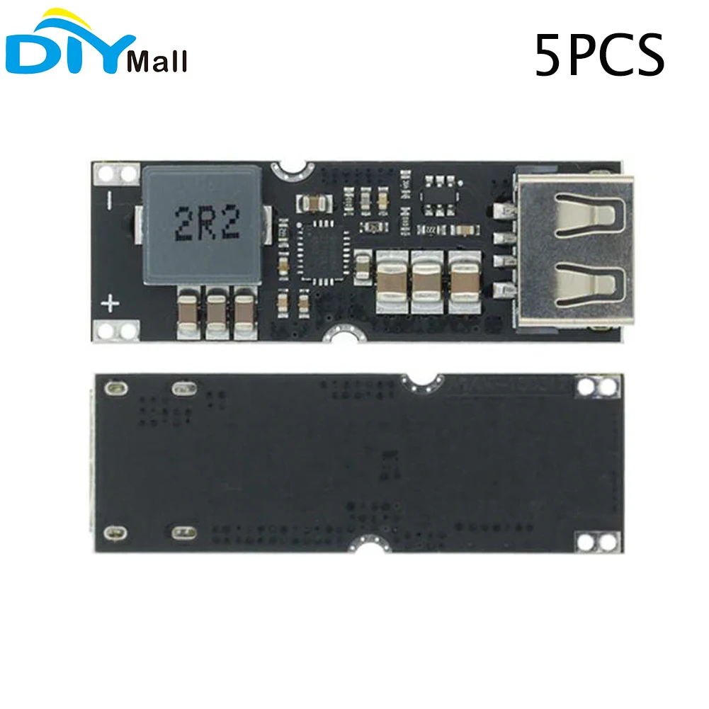 

5pcs TPS61088 Single Cell Lithium Battery Boost Power Module Board 3.7V 4.2V Liter 5V 9V 12V Fast Charge QC2.0 QC3.0