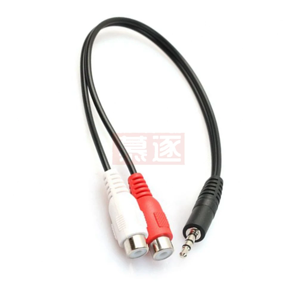 Audio Cables 3.5mm Jack Plug male to 2 RCA female Stereo Adapter RCA Cable for HDTV PC MP3 CD Player Universal
