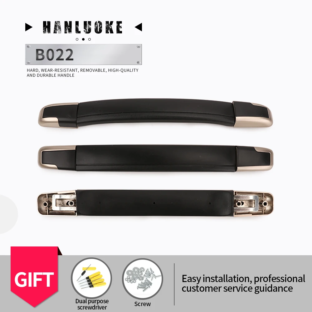 HANLUOKE B022 Luggage Accessories Handle Luggage Retractable Carry Handle Universal Handle Metal Head Buckle Seat Luggage Carry