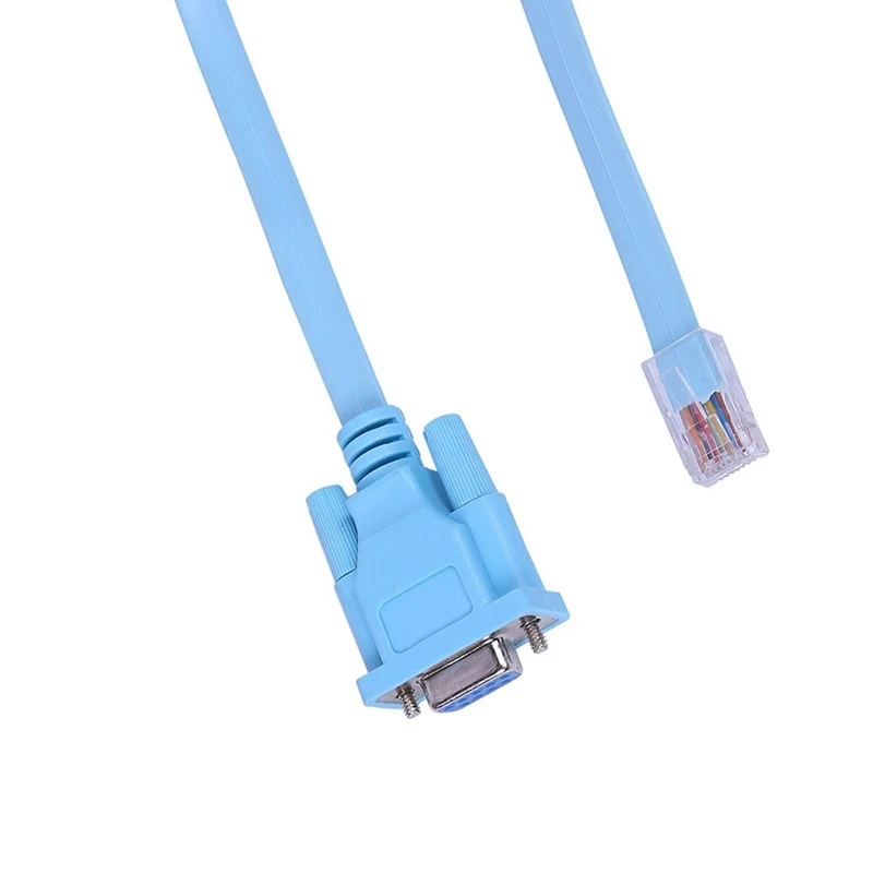 Cable adaptador de red de 1,8 m y 6 pies, Cable RJ45 Cat5 Ethernet a Rs232 DB9 COM, puerto Serial hembra