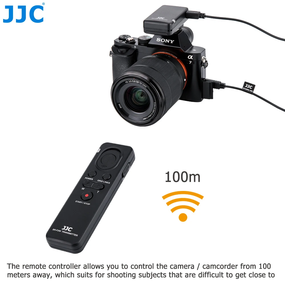 JJC RMT-VP1K Wireless Remote Control Timer Shuter Release for Sony ZV-1 A7IV A7III A7 IV III A7R V IV A6600 A6500 A6400 A6300