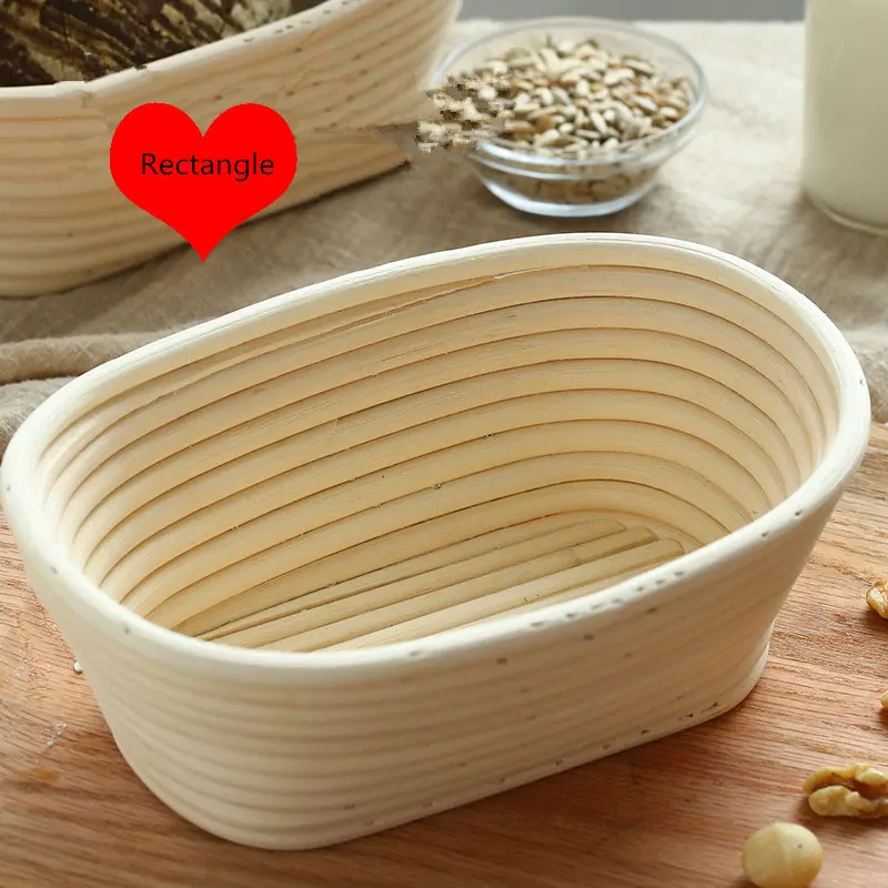 Round Oval Rattan Bread Proofing Basket Bread Baking Mould Mold Sourdough Banneton Bread Dough Proving Fermentation Basket