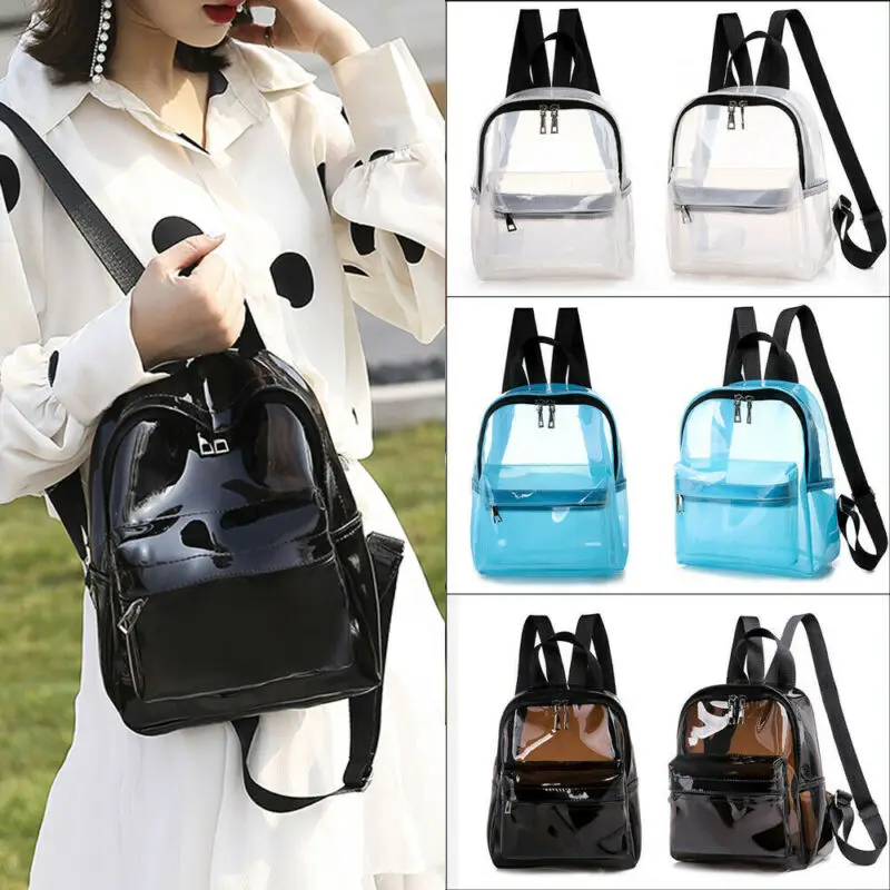 Mode Klar Frauen Rucksack Transparent Mini Nette Rucksack Reise Schule Rucksack Student Tasche Für Mädchen Kind Mochila