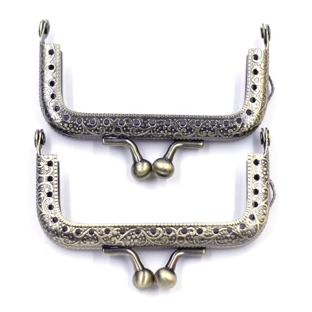 1Pc Kiss Clasp Lock Ball Head Arch Rectangle Frame Metal For Bag Coin Purse Wallet DIY Finding 6.5-7.5cm 9 Styles