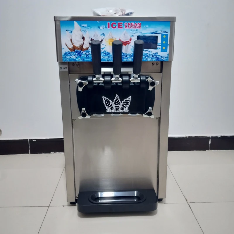 

Three Colours Soft Ice Cream Machine For Ice Cream Used For Dessert Shop Stainless Steel Ice Cream Machine BL25Y