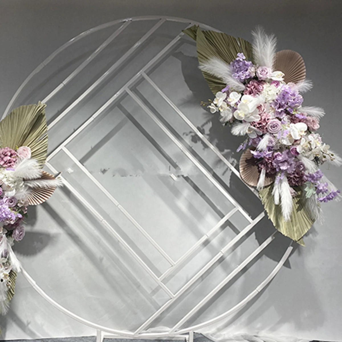 Wedding Dried Purple Artificial Arch Flower Panel Arrangements For Wedding AB1122