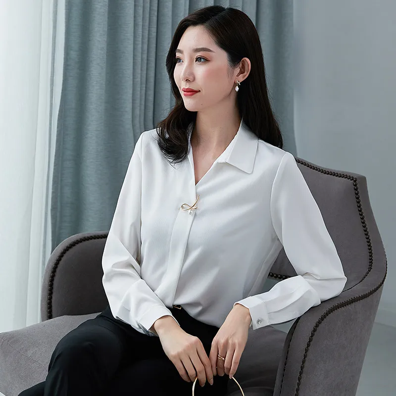 5XL Plus Large Size Women Blouse Summer Style Tops New Leisure Shirt Women's Blouses White Black Loose Long Sleeve Free Shipping