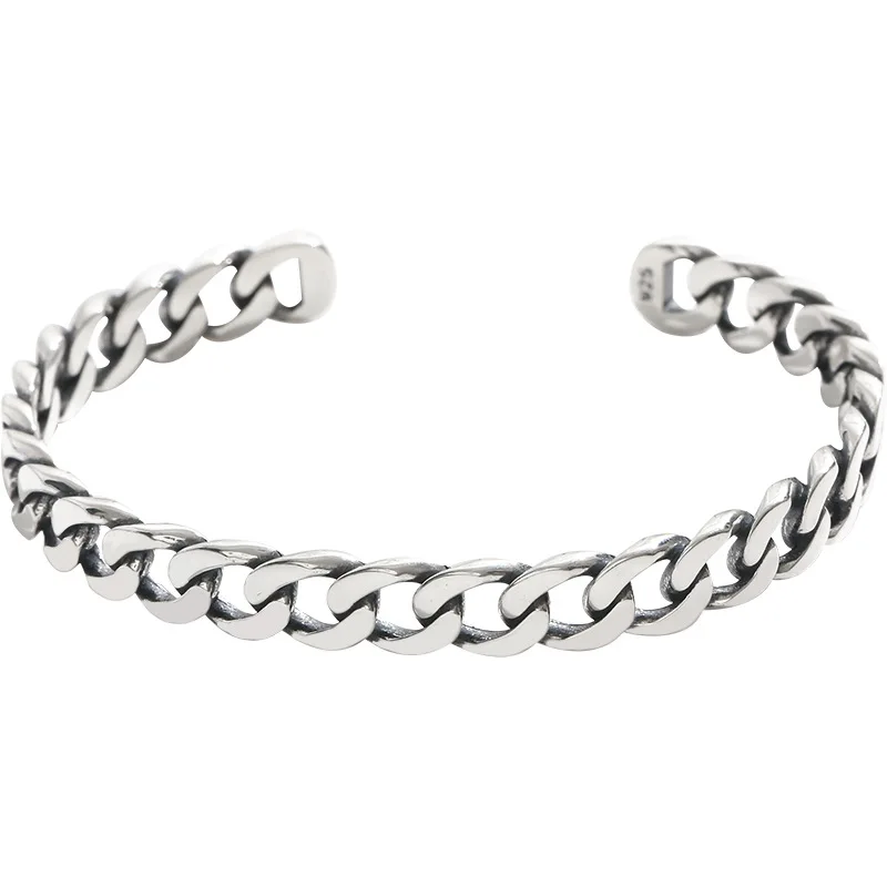 New Arrival 100% 925 Sterling Silver Fashion Simple Cross Ladies Bangle Promotion Jewelry For Women New Year Gift Cheap