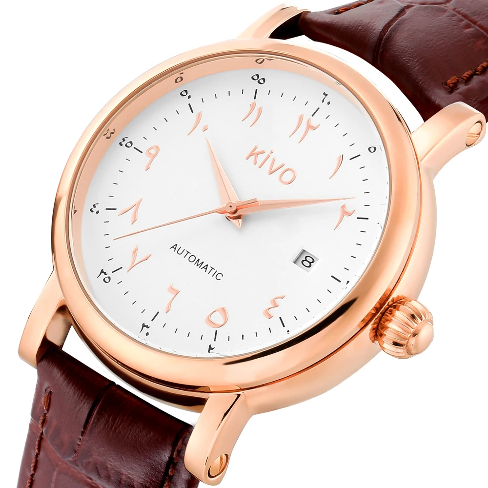 

Watch man automatic KIVO Arabic numerals watch face good plating does not fade the color housing waterproof