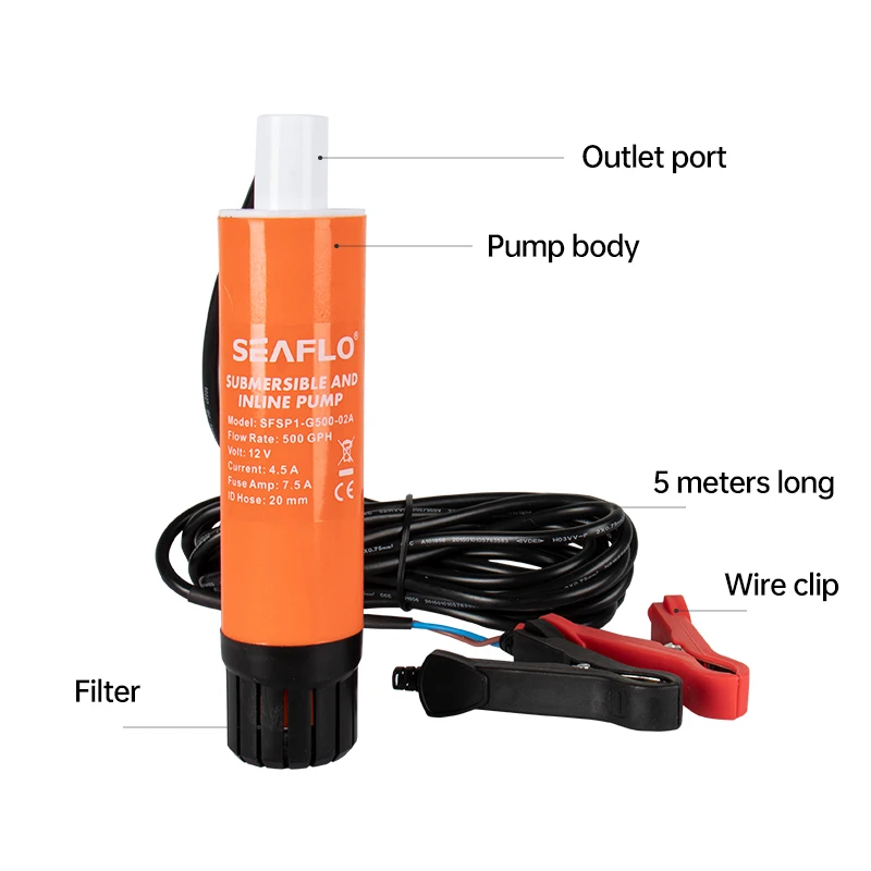 Linear pump 12v DC Submersible pump Wide range of application Oil RV Add water Flushing Portable to carry on